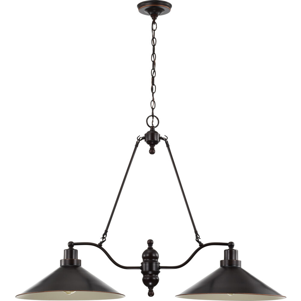 Nuvo Lighting Bridgeview 2 Light 40 Inch Mission Dust Bronze Trestle Ceiling Light