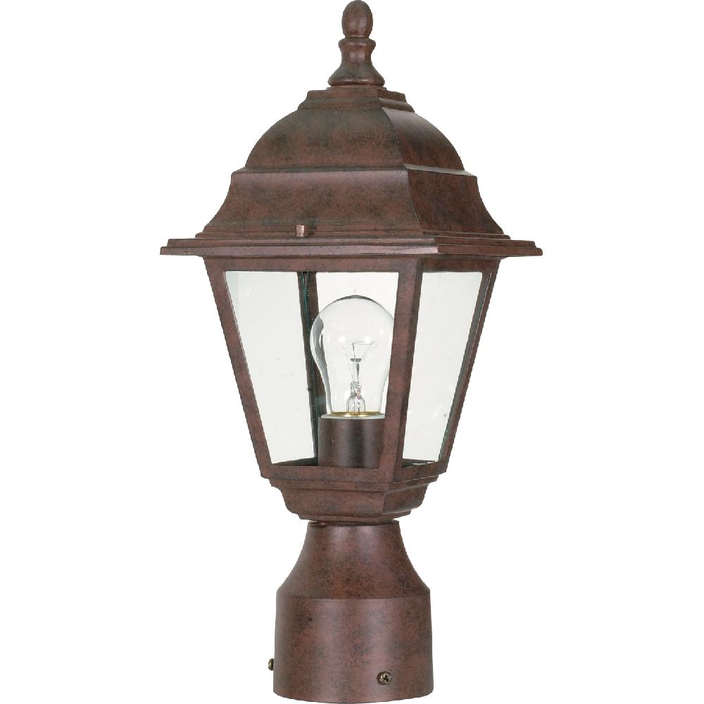 nuvo lighting Briton 1 Light 14 inch Old Bronze Outdoor Post Lantern