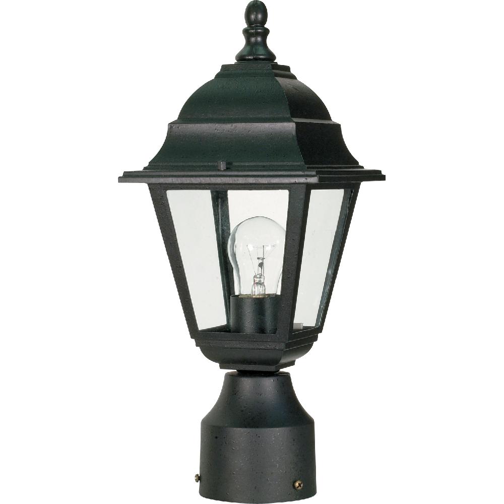 nuvo lighting Briton 1 Light 14 inch Textured Black Outdoor Post Lantern