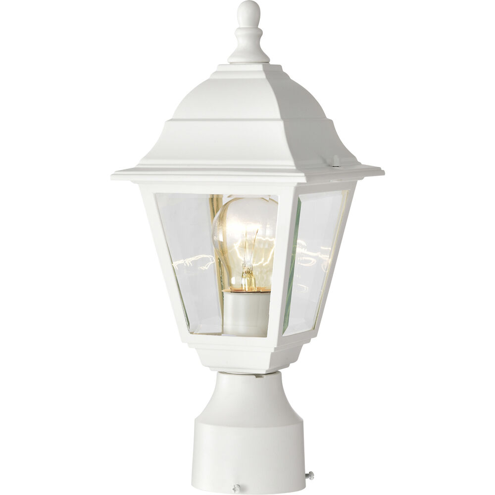 Nuvo Lighting Briton 1 Light 14 Inch White Outdoor Post Lantern