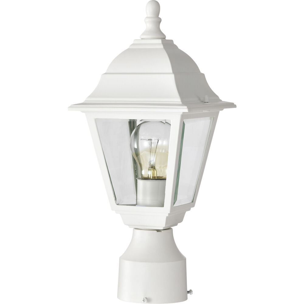 Nuvo Lighting Briton 1 Light 14 Inch White Outdoor Post Lantern