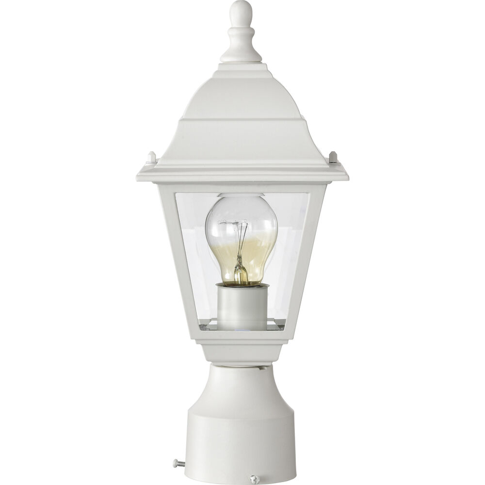 Nuvo Lighting Briton 1 Light 14 Inch White Outdoor Post Lantern