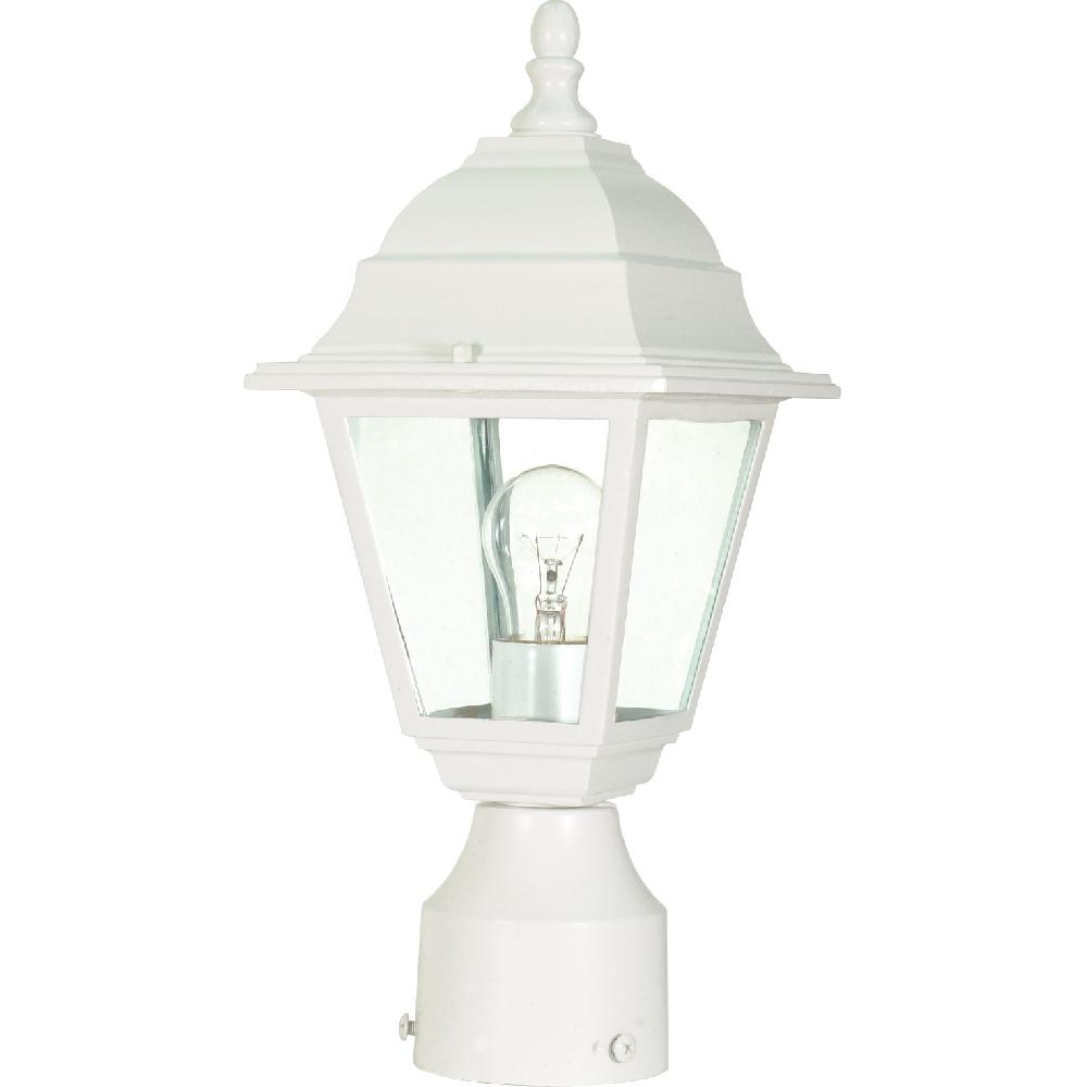 nuvo lighting Briton 1 Light 14 inch White Outdoor Post Lantern