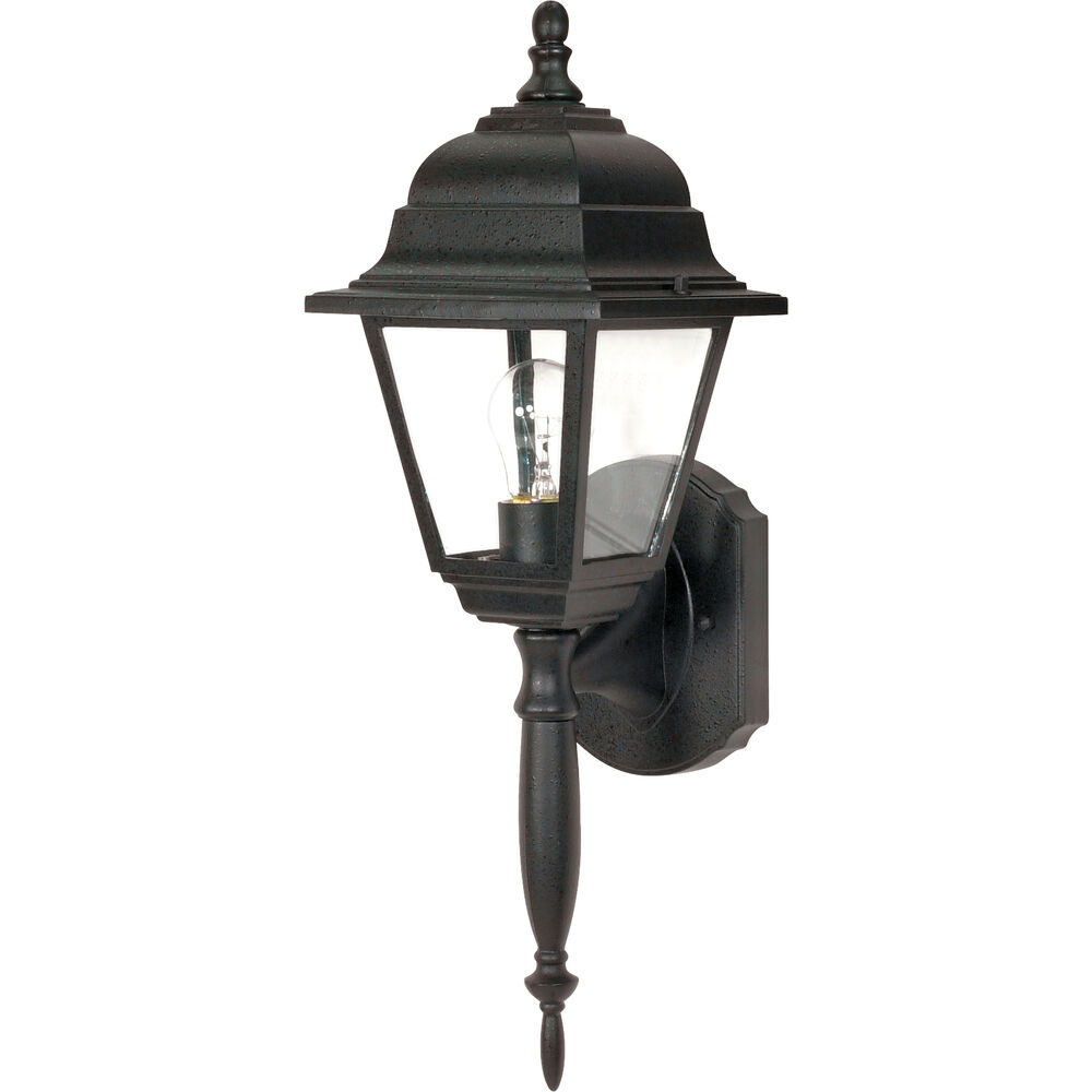 Nuvo Lighting Briton 1 Light 18 Inch Textured Black Outdoor Wall Lantern