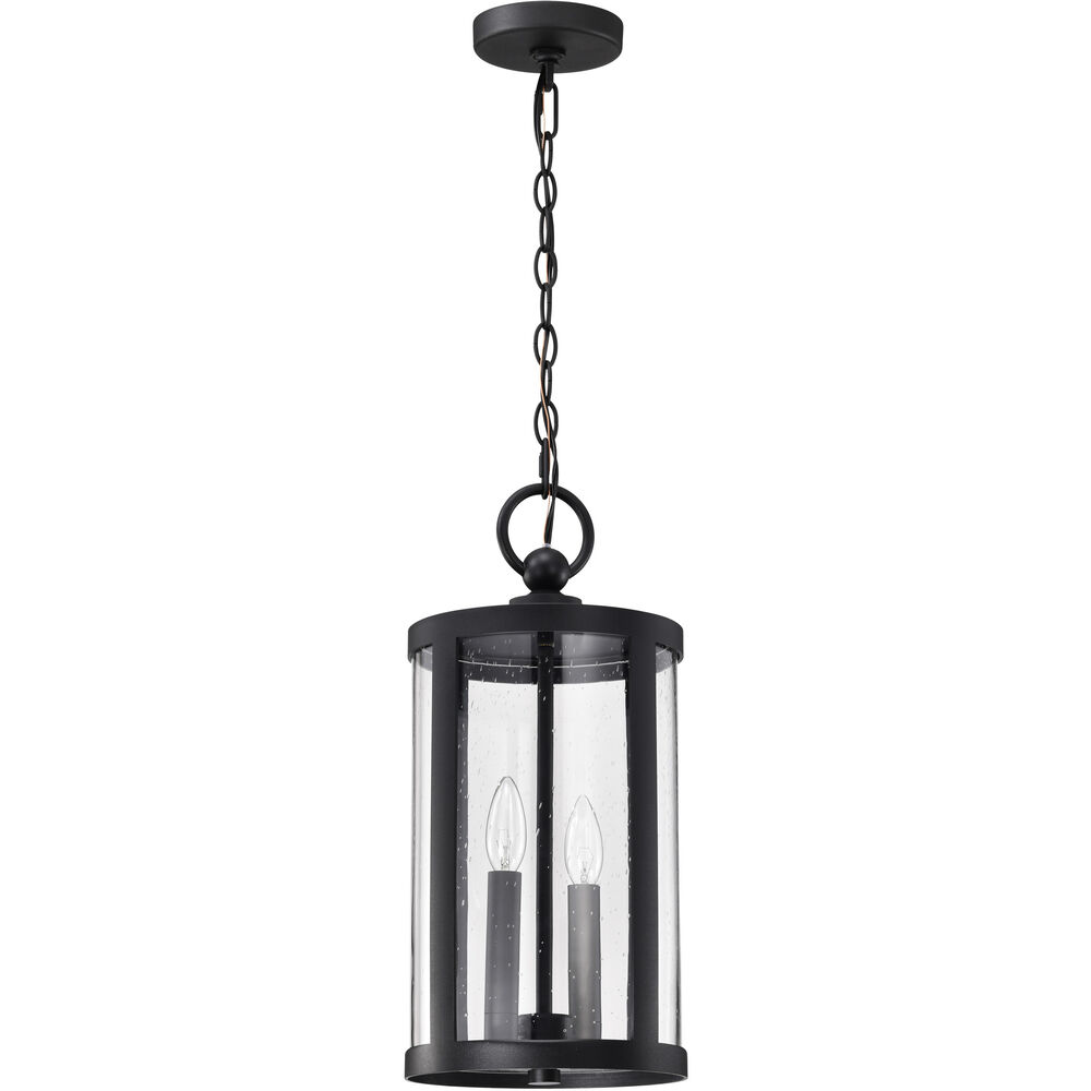 Nuvo Lighting Broadstone 2 Light 8.63 Inch Matte Black Outdoor Hanging Light