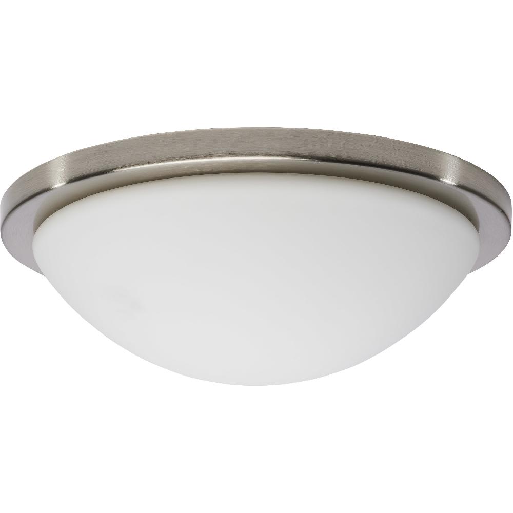 nuvo lighting Button LED 13.38 inch Brushed Nickel LED Flush Mount Ceiling Light