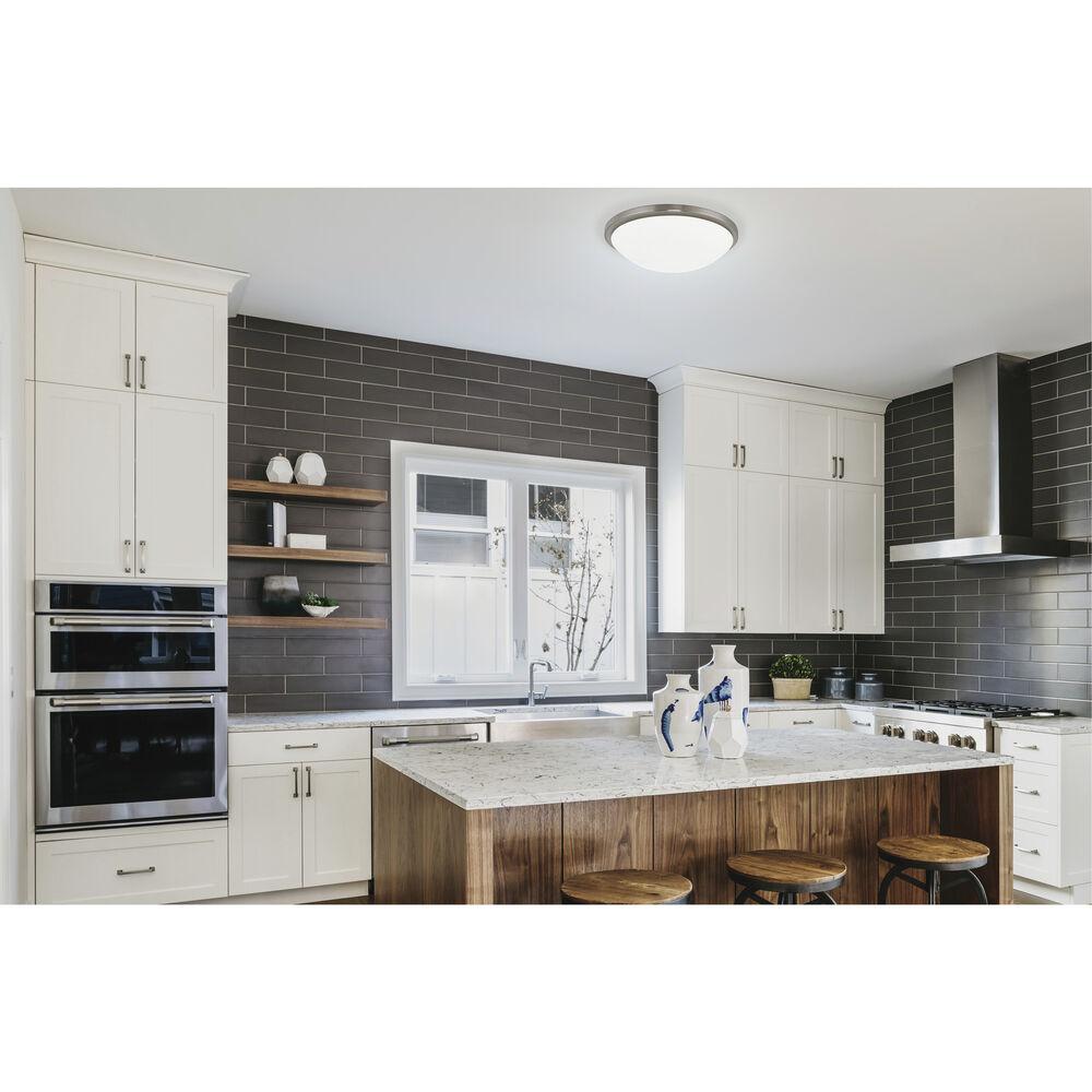 Nuvo Lighting Button LED 17 Inch Brushed Nickel Flush Mount Ceiling Light