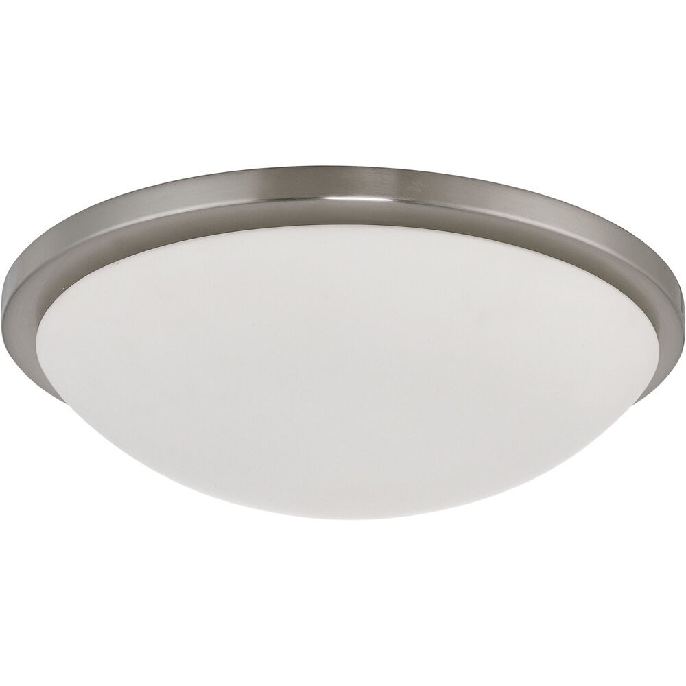 Nuvo Lighting Button LED 17 Inch Brushed Nickel Flush Mount Ceiling Light