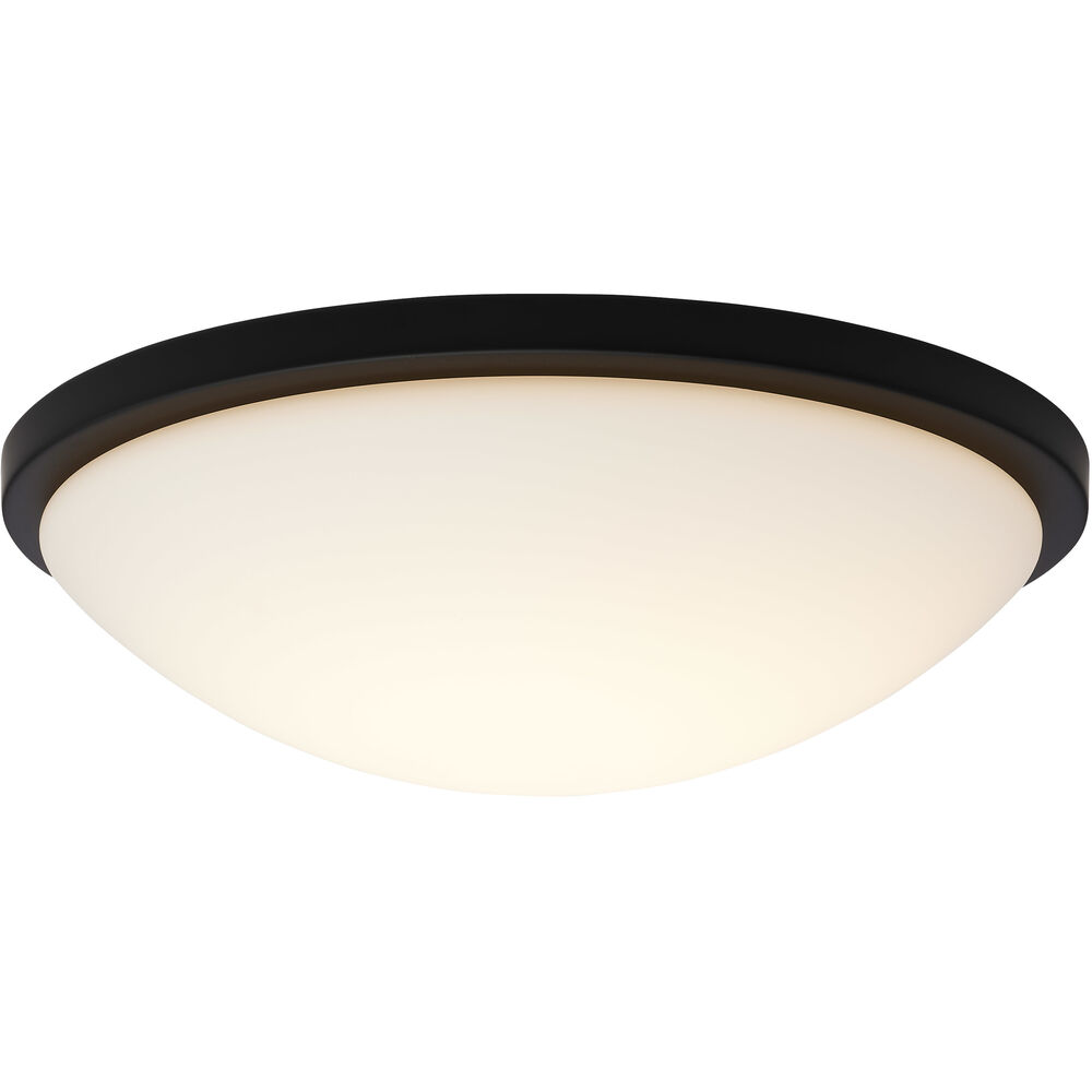 Nuvo Lighting Button LED 17 Inch Matte Black LED Flush Mount Ceiling Light