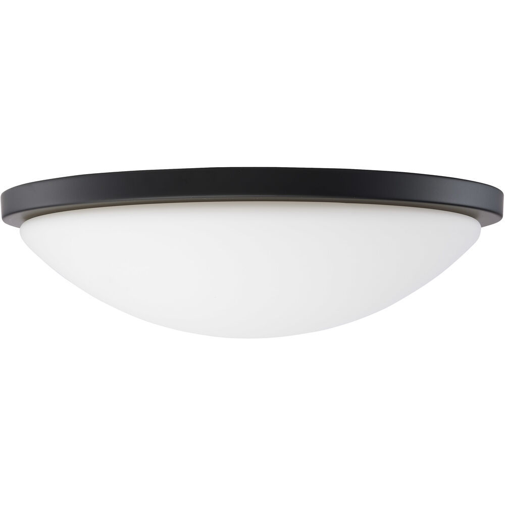 Nuvo Lighting Button LED 17 Inch Matte Black LED Flush Mount Ceiling Light