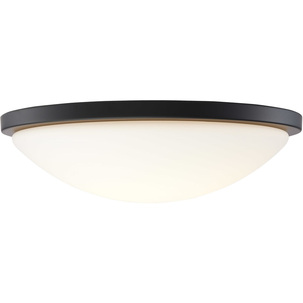 Nuvo Lighting Button LED 17 Inch Matte Black LED Flush Mount Ceiling Light