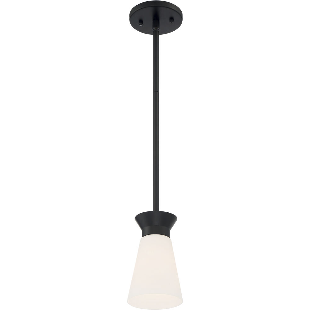Nuvo Lighting Caleta 1 Light 4 Inch Black Pendant Ceiling Light