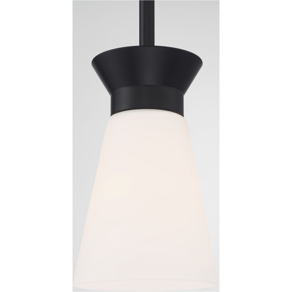 Nuvo Lighting Caleta 1 Light 4 Inch Black Pendant Ceiling Light