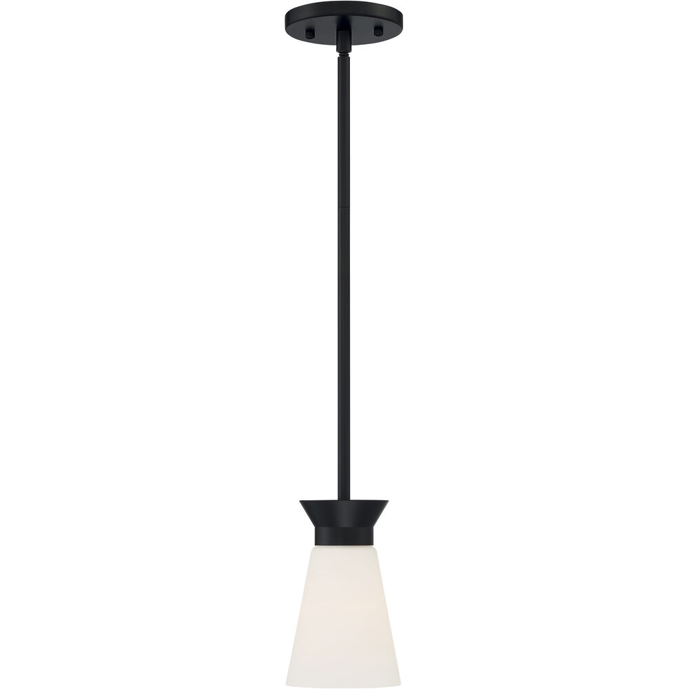 Nuvo Lighting Caleta 1 Light 4 Inch Black Pendant Ceiling Light