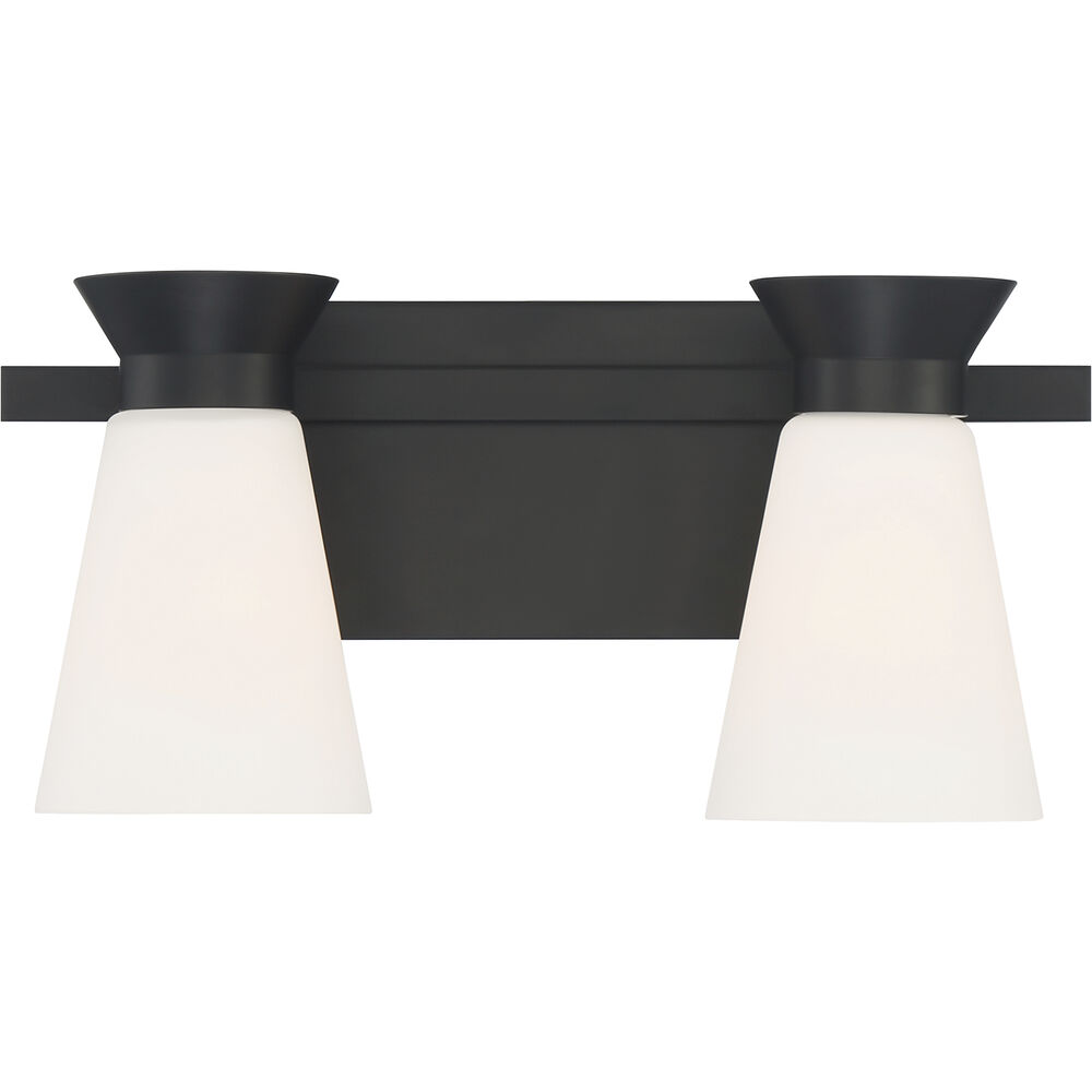 Nuvo Lighting Caleta 2 Light 15 Inch Black Vanity Light Wall Light