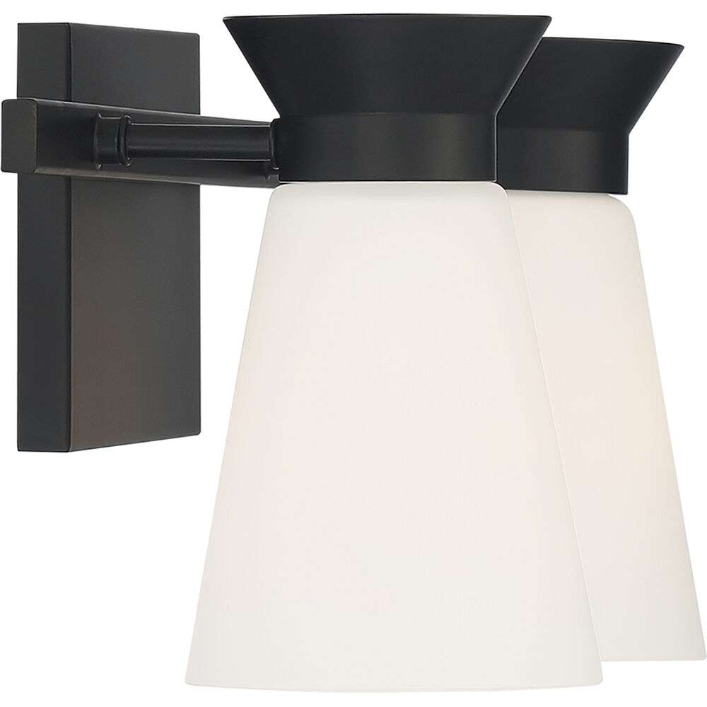 Nuvo Lighting Caleta 2 Light 15 Inch Black Vanity Light Wall Light