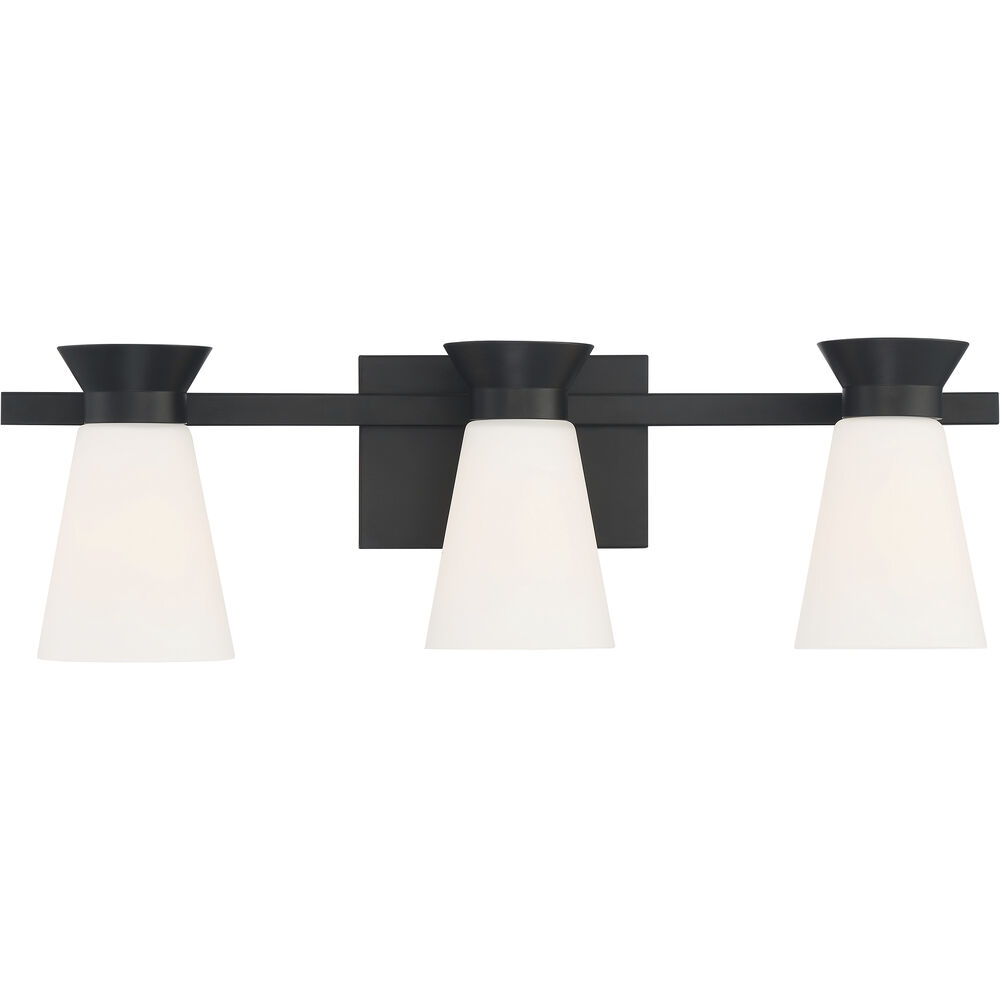Nuvo Lighting Caleta 3 Light 24 Inch Black Vanity Light Wall Light