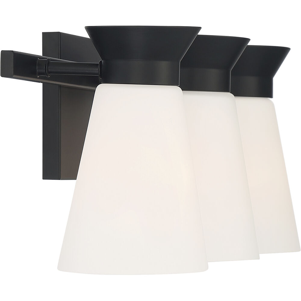 Nuvo Lighting Caleta 3 Light 24 Inch Black Vanity Light Wall Light