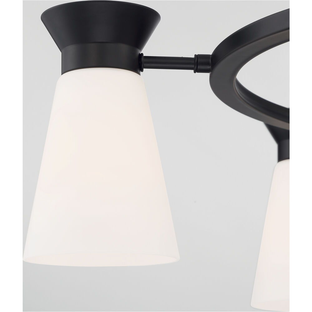 Nuvo Lighting Caleta 5 Light 27 Inch Black Chandelier Ceiling Light