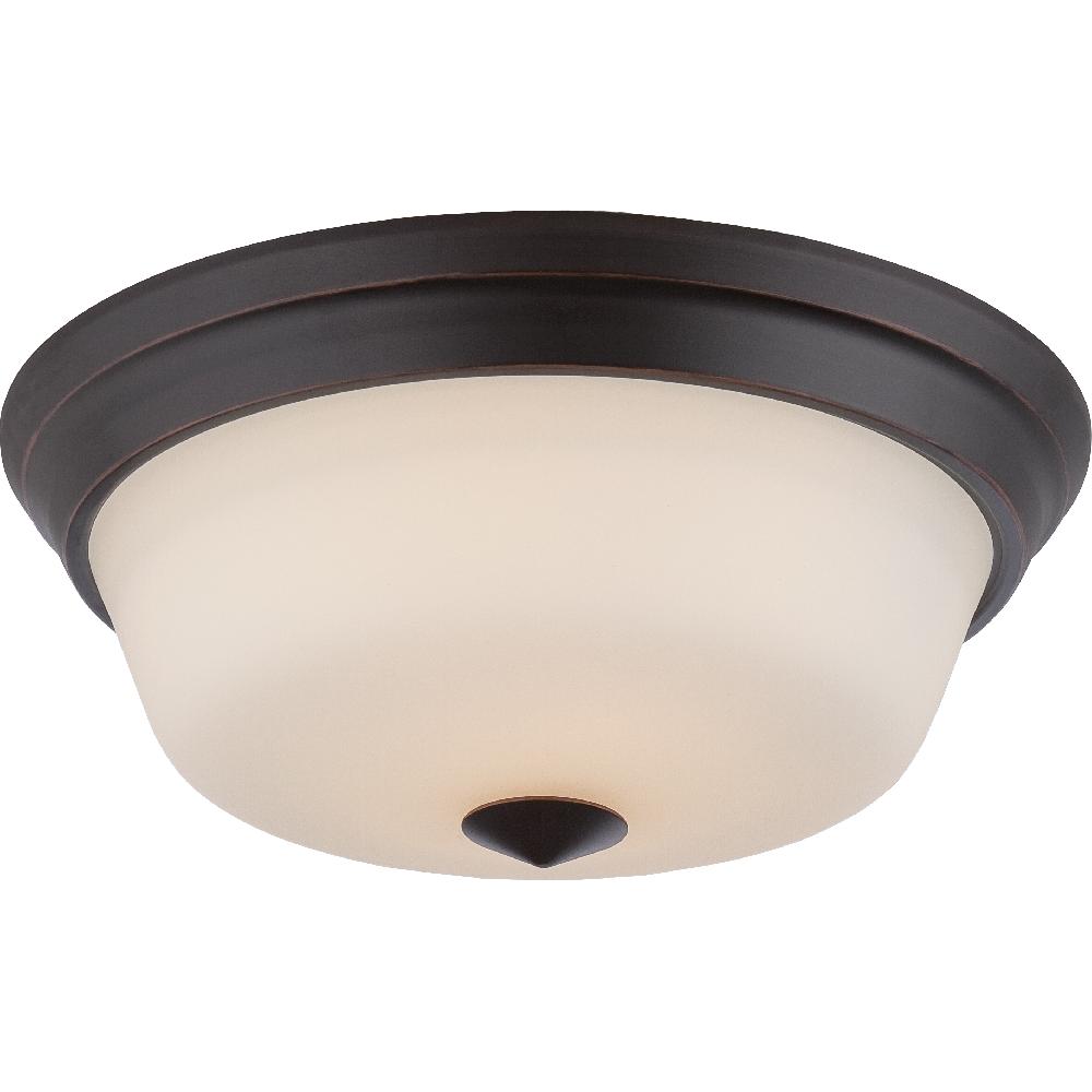 nuvo lighting Calvin LED 13 inch Mahogany Bronze Flush Mount Ceiling Light