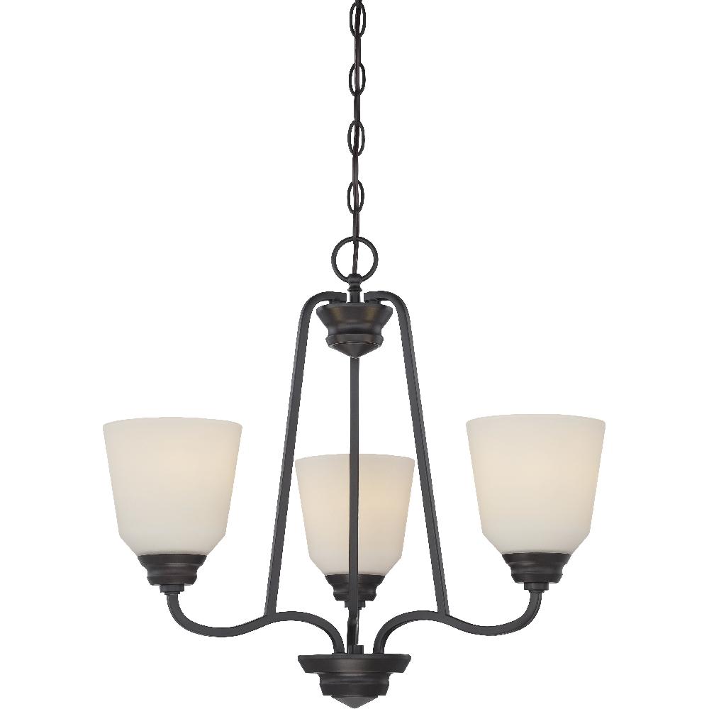 nuvo lighting Calvin LED 22 inch Mahogany Bronze Chandelier Ceiling Light