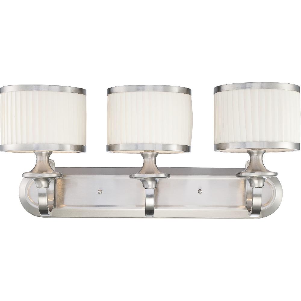 nuvo lighting Candice 3 Light 25 inch Brushed Nickel Vanity Light Wall Light