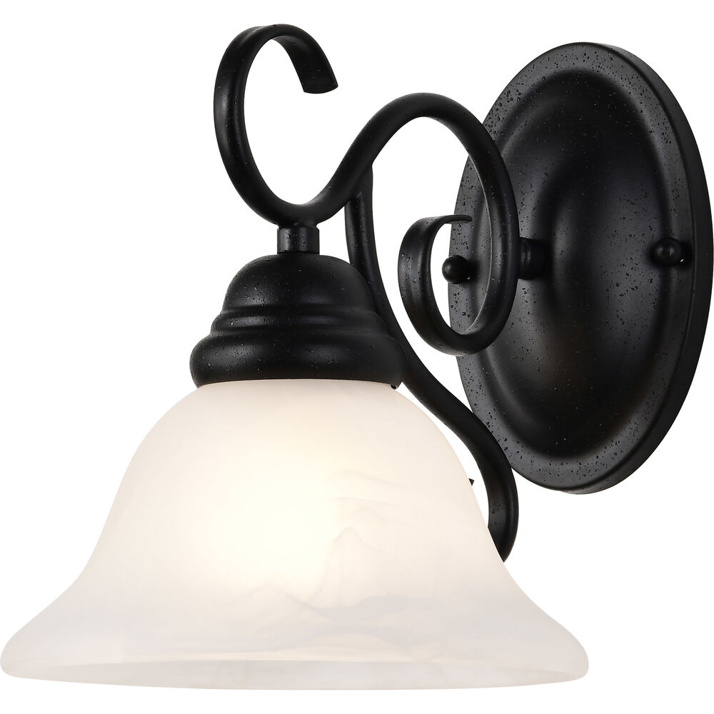 Nuvo Lighting Castillo 1 Light 9 Inch Textured Black Vanity Light Wall Light