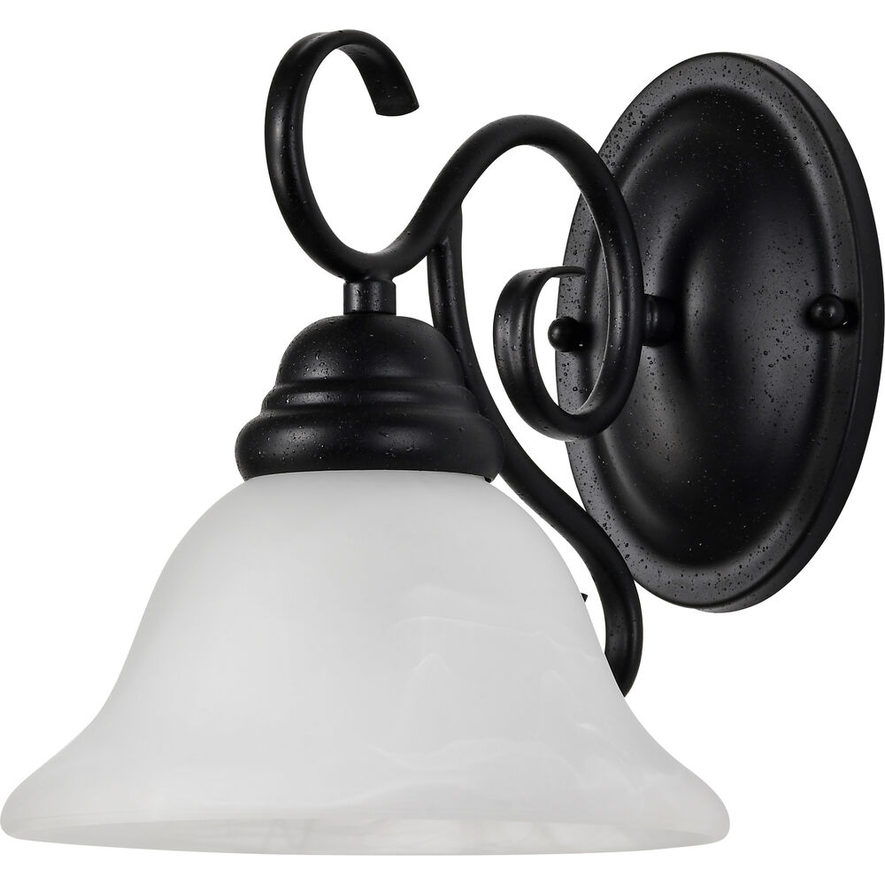Nuvo Lighting Castillo 1 Light 9 Inch Textured Black Vanity Light Wall Light