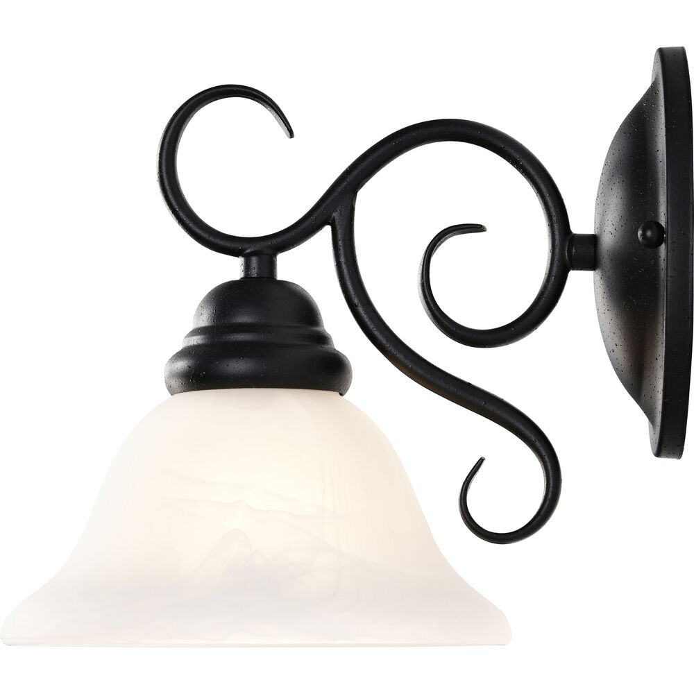 Nuvo Lighting Castillo 1 Light 9 Inch Textured Black Vanity Light Wall Light