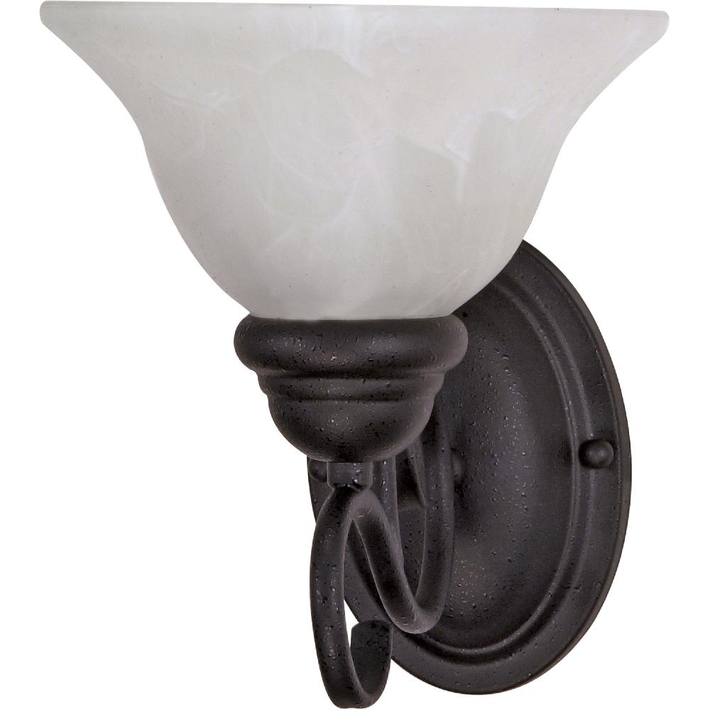 nuvo lighting Castillo 1 Light 9 inch Textured Black Vanity Light Wall Light