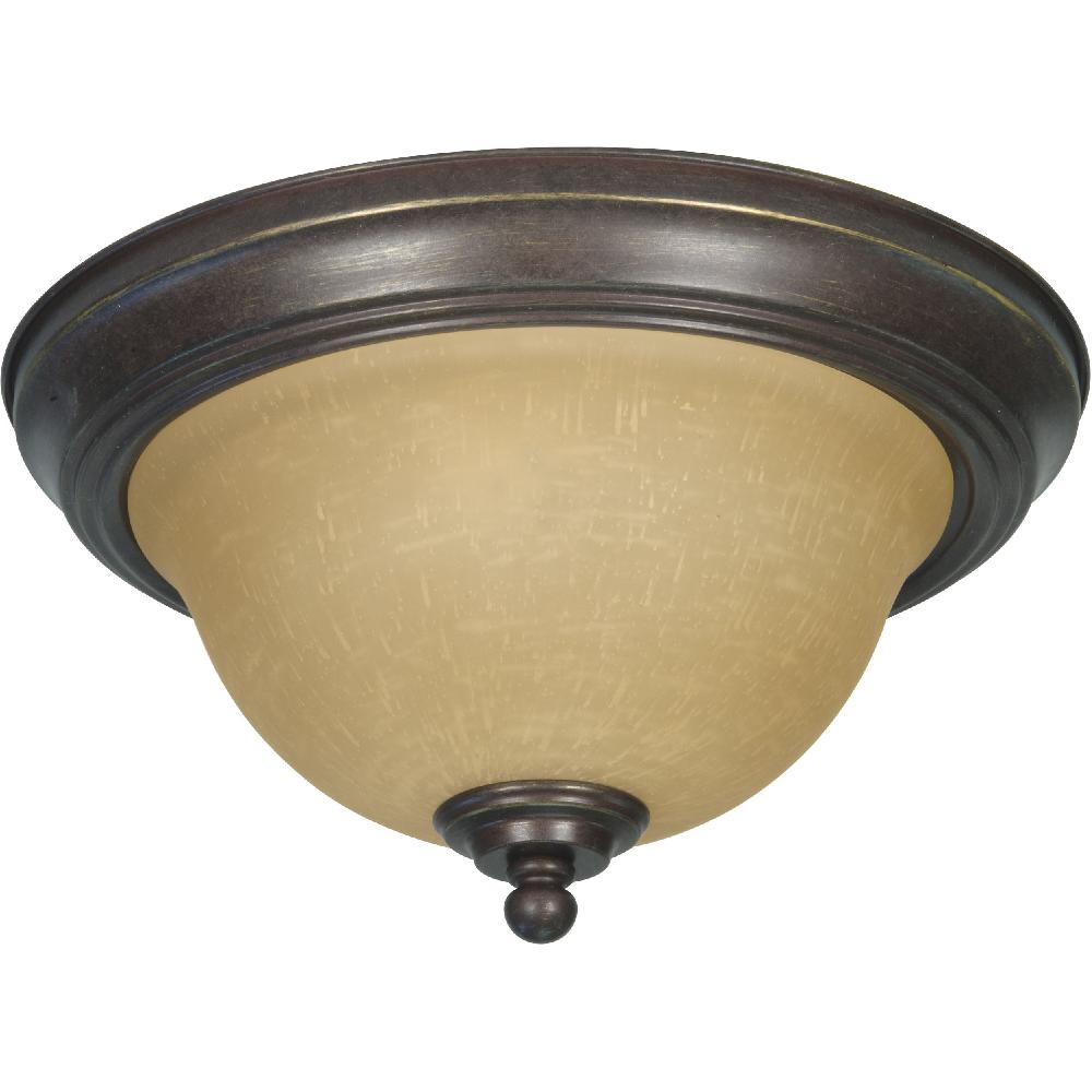 nuvo lighting Castillo 2 Light 11.25 inch Sonoma Bronze and Champagne Flush Mount Ceiling Light