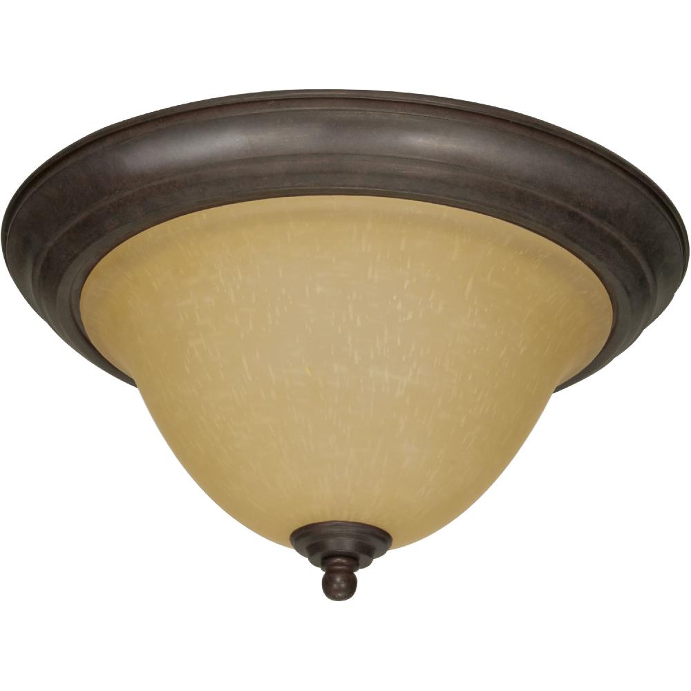 nuvo lighting Castillo 2 Light 15.25 inch Sonoma Bronze and Champagne Flush Mount Ceiling Light