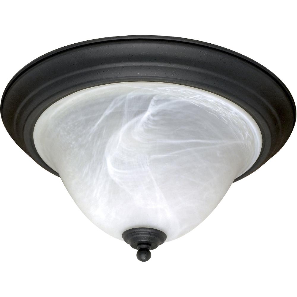 nuvo lighting Castillo 2 Light 15.25 inch Textured Black Flush Mount Ceiling Light