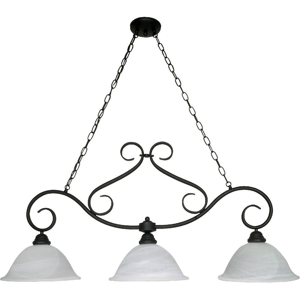 nuvo lighting Castillo 3 Light 11.75 inch Textured Black Chandelier Ceiling Light