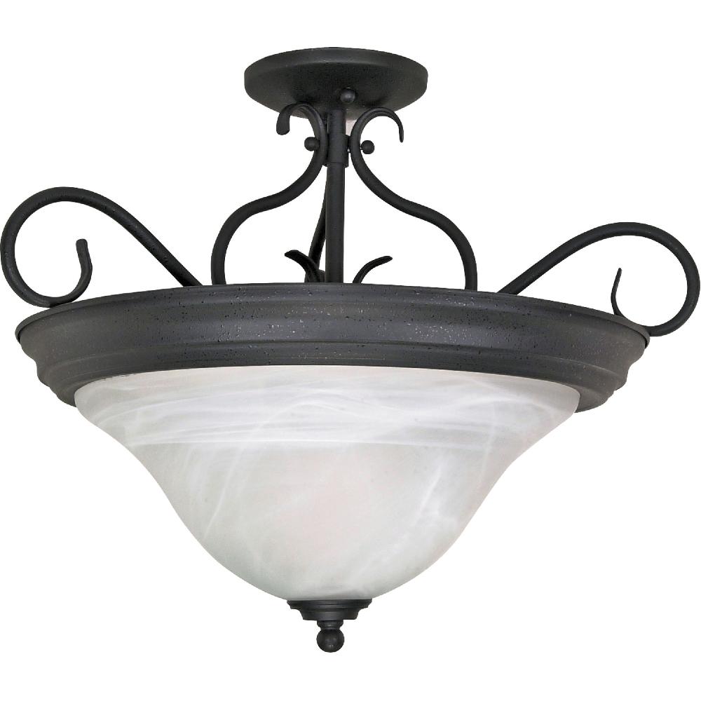 nuvo lighting Castillo 3 Light 18.5 inch Textured Black Semi Flush Mount Ceiling Light