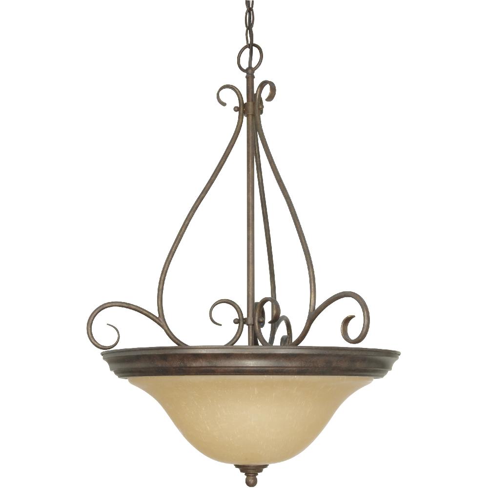 nuvo lighting Castillo 3 Light 20.5 inch Sonoma Bronze and Champagne Pendant Ceiling Light