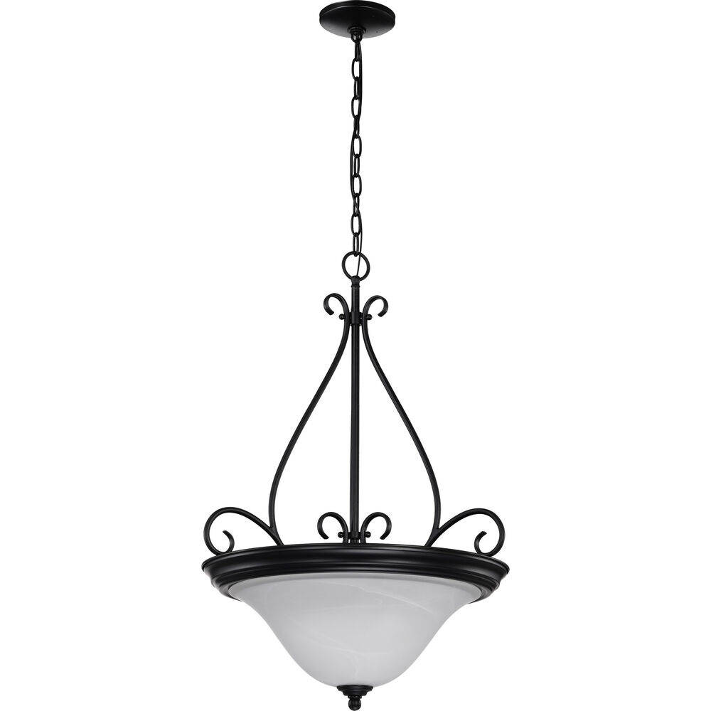 Nuvo Lighting Castillo 3 Light 20.5 Inch Textured Black Pendant Ceiling Light