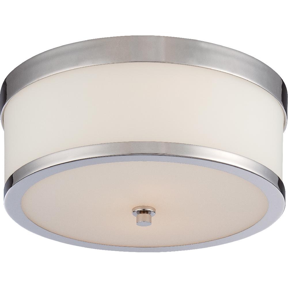 nuvo lighting Celine 2 Light 13.63 inch Polished Nickel Flush Mount Ceiling Light