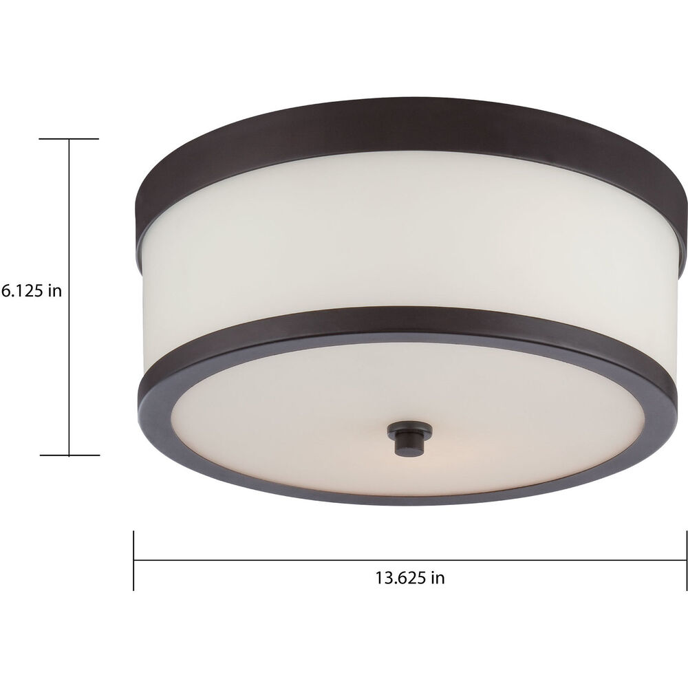 Nuvo Lighting Celine 2 Light 13.63 Inch Venetian Bronze Flush Mount Ceiling Light