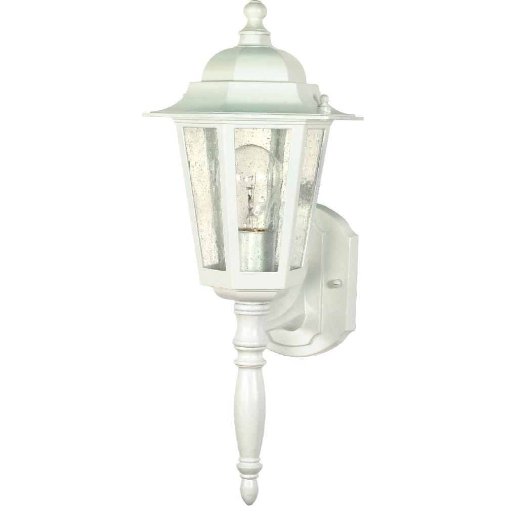 nuvo lighting Central Park 1 Light 18 inch White Outdoor Wall Lantern