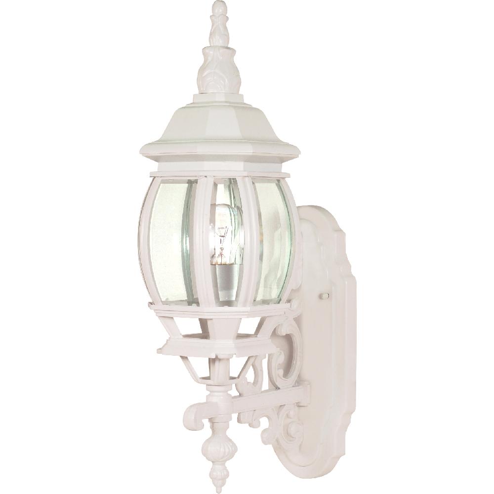 nuvo lighting Central Park 1 Light 20 inch White Outdoor Wall Lantern