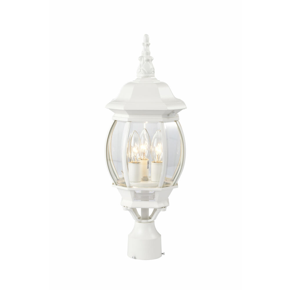 Nuvo Lighting Central Park 3 Light 21 Inch White Outdoor Post Lantern