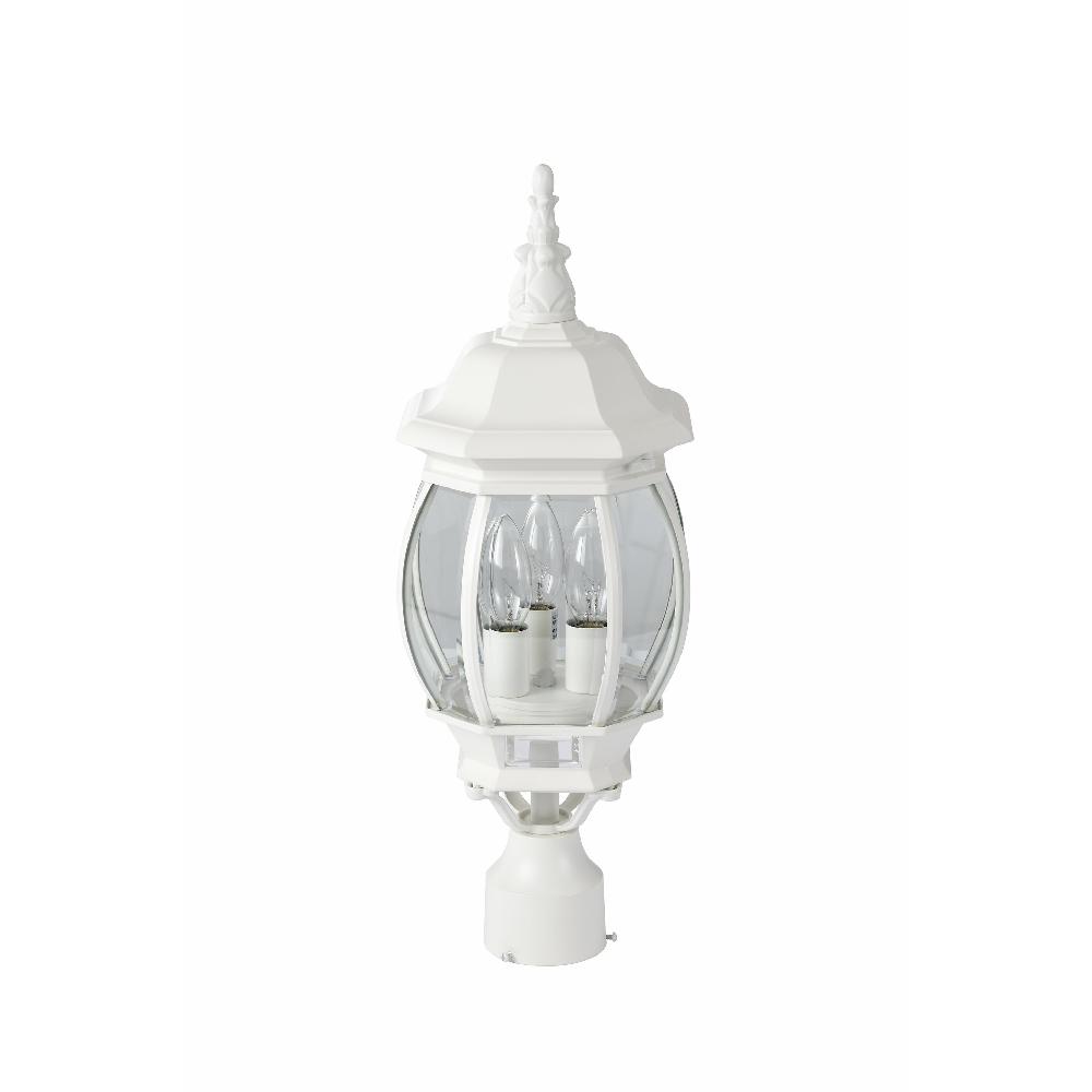 nuvo lighting Central Park 3 Light 21 inch White Outdoor Post Lantern