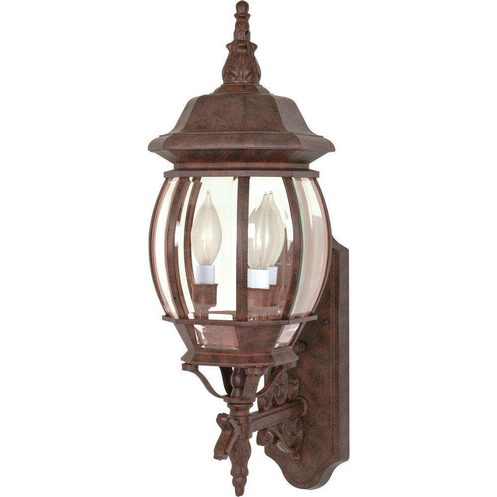 Nuvo Lighting Central Park 3 Light 23 Inch Old Bronze Outdoor Wall Lantern