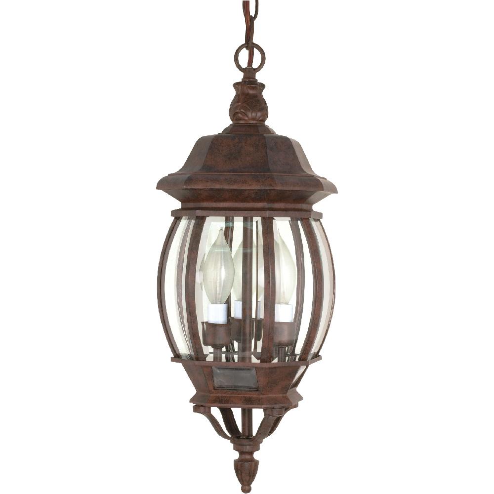 nuvo lighting Central Park 3 Light 7 inch Old Bronze Outdoor Hanging Lantern