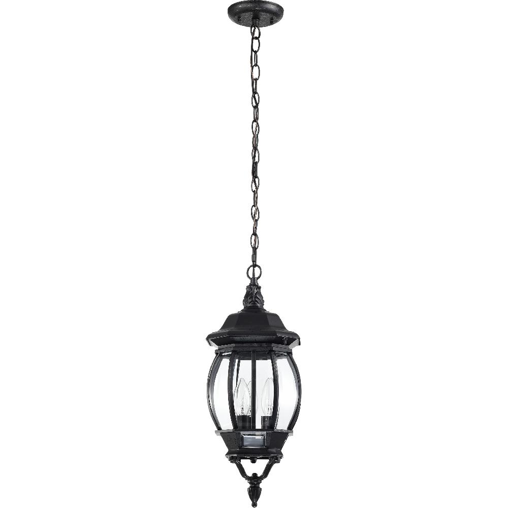 nuvo lighting Central Park 3 Light 7 inch Textured Black Outdoor Hanging Lantern