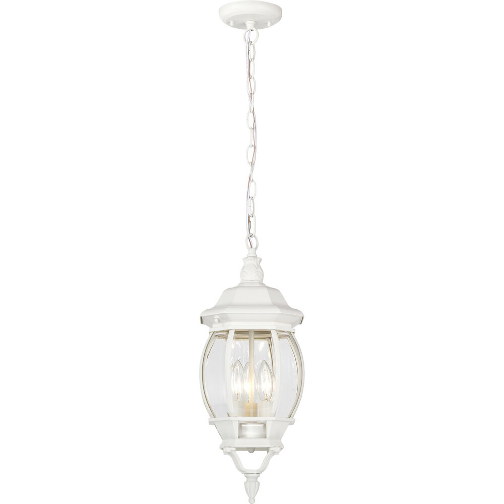 Nuvo Lighting Central Park 3 Light 7 Inch White Outdoor Hanging Lantern