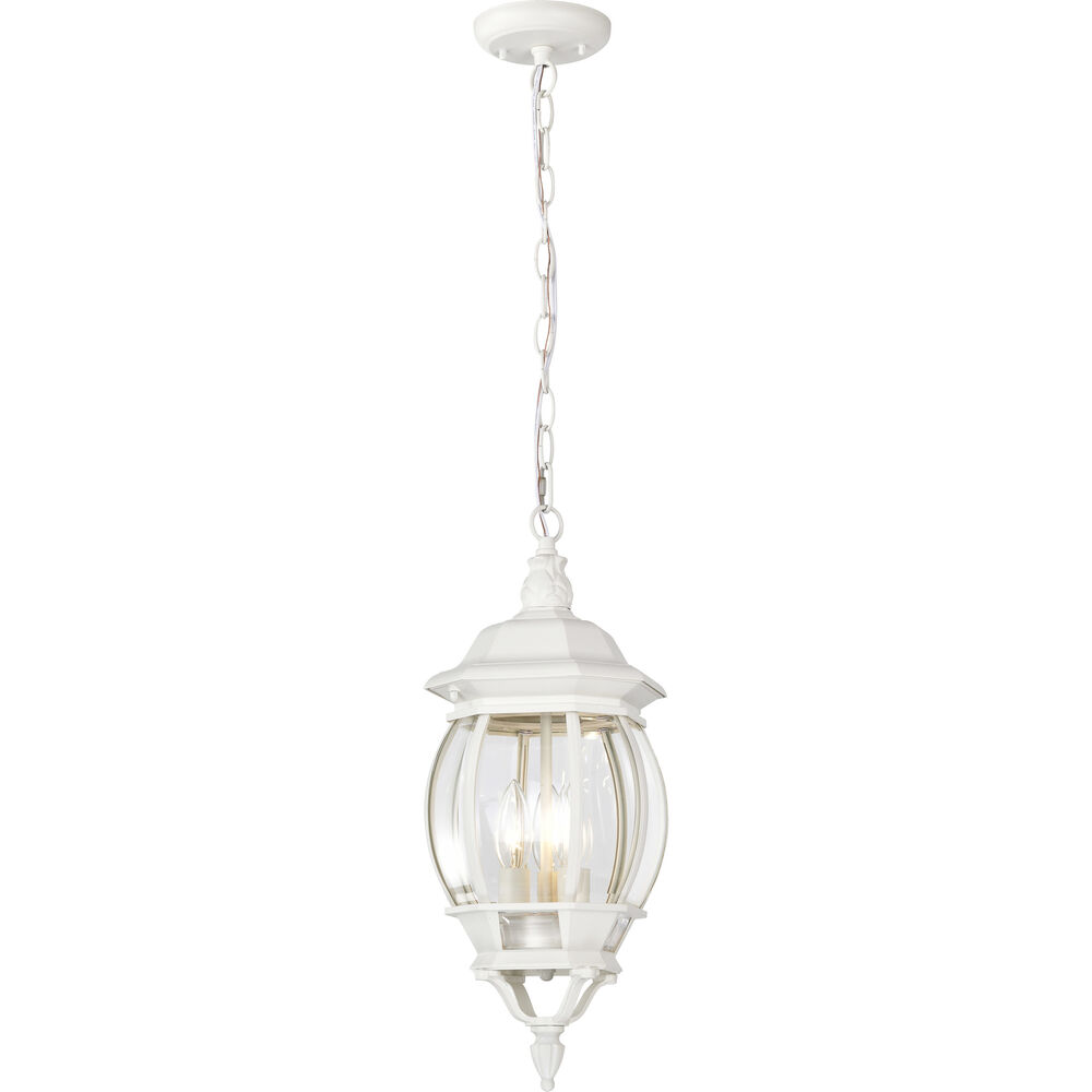 Nuvo Lighting Central Park 3 Light 7 Inch White Outdoor Hanging Lantern