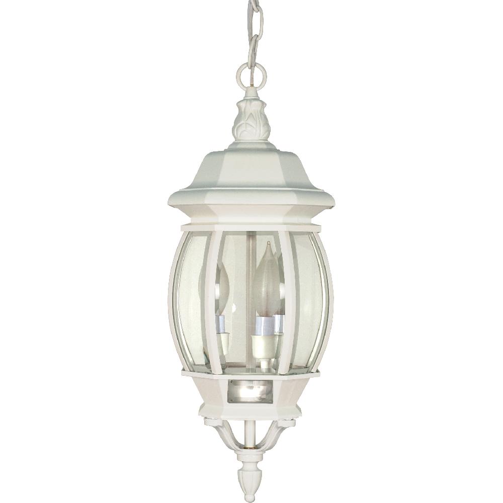 nuvo lighting Central Park 3 Light 7 inch White Outdoor Hanging Lantern
