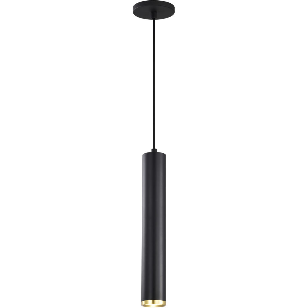 Nuvo Lighting Century LED 2.56 Inch Matte Black And Brushed Brass Pendant Ceiling Light